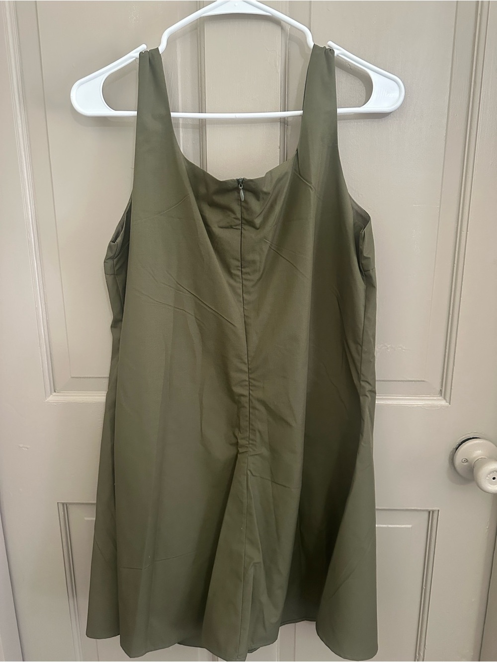 TCEC Olive Green Mini Dress Sleeveless Shift Dress Size Large NWOT - Picture 6 of 6